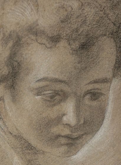 null Ecole italienne du XVIIIème siècle.

Portrait de jeune garçon.

Pierre noire...