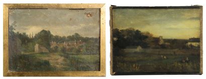 null Léopold LEVERT (?-1882).

Paysages animés.

Deux huile sur toiles, formant pendant.

L'une...