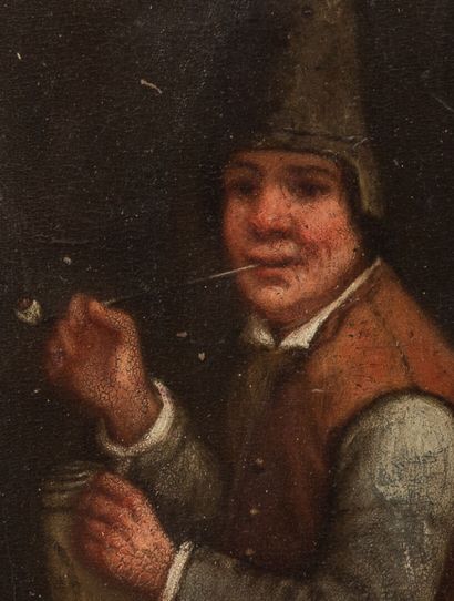 null Ecole hollandaise du XIXème siècle.

Le fumeur.

Huile sur panneau.

H_24 cm...