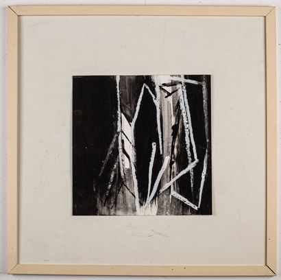 null Thierry-Loïc BOUSSARD (1950-2012).

Composition en noire. 

Gouache sur papier,...