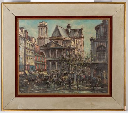 null Raymond BESSE (1899-1969).

Les halles de Saint Eustache, Paris.

Huile sur...