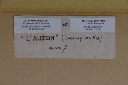 null Robert BOUVIER (né en 1927).

L'Auzon, à Lucenay-les-Aix.

Aquarelle, signée...
