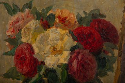 null ROUILLET (actif au XXème siècle).

Bouquet de fleurs.

Huile sur toile, signée...