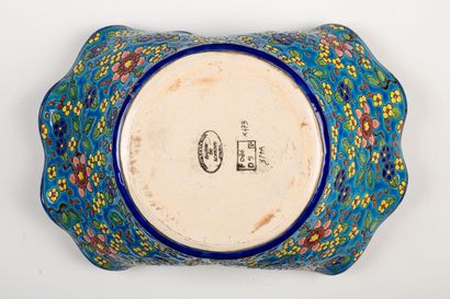 null 
LONGWY, In the taste of

Earthenware and cloisonne enamel bowl decorated with...