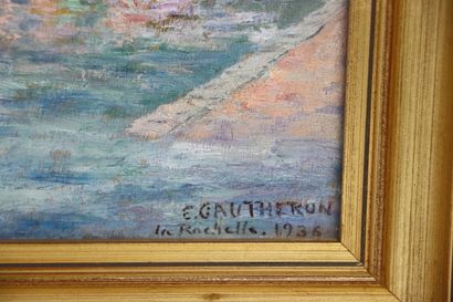 null Emile Xavier GAUTHERON (1871-1958).

La Rochelle.

Huile sur panneau, signée,...