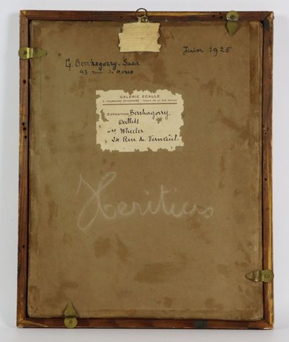 null Gabrielle BERRHAGORRY-SUAIR (1873-?).

Oeillets.

Huile sur carton, signée en...