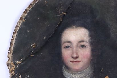 null Ecole française du XIXème siècle.

Portrait de femme au ruban. 

Huile sur toile...