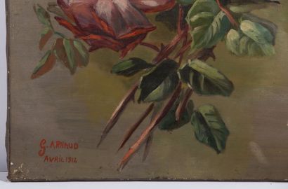 null G. ARNAUD (actif au début du XXème siècle). 

Bouquets de fleurs.

Paire d'huile...