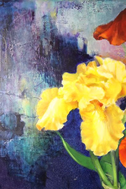 null Liliane PROUX (1947).

The irises. 

Oil on canvas signed lower right.

H_92...