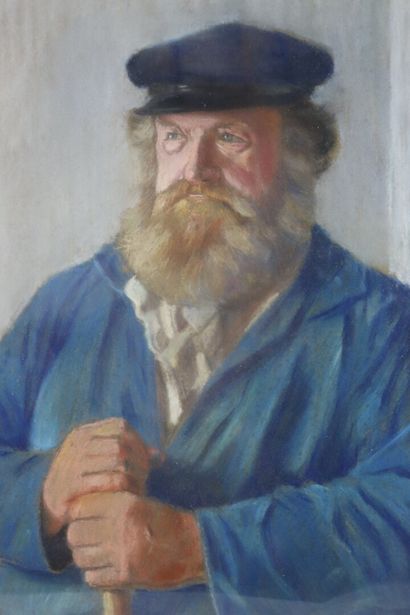 null Alfred LATOUCHE-BOUREL (1863-1956).

Portrait de marin. 

Pastel sur papier...