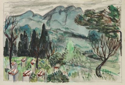 null René-Georges Hermann, dit HERMANN-PAUL (1864-1940). 

Paysages de montagne.

Réunion...