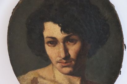 null Ecole romantique du XIXème siècle.

Portrait d'homme.

Huile sur toile ovale.

H_39...
