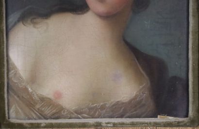 null Ecole française du XVIIIème siècle.

Portrait de femme, des roses dans sa chevelure.

Huile...