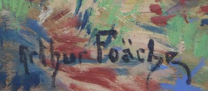 null Arthur FOACHE (1871-1967)

Paysage au chemin.

Huile sur panneau, signée en...