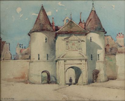 null Basile Nicolaevitch NETCHITAILOFF (1888-1980).

la Porte Rivotte à Besançon.

Aquarelle,...