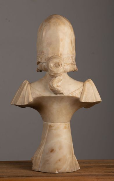 null Amedeo GENNARELLI (1881-1943), attribué à.

Buste de jeune femme en albâtre,...