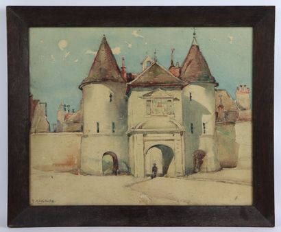 null Basile Nicolaevitch NETCHITAILOFF (1888-1980).

la Porte Rivotte à Besançon.

Aquarelle,...