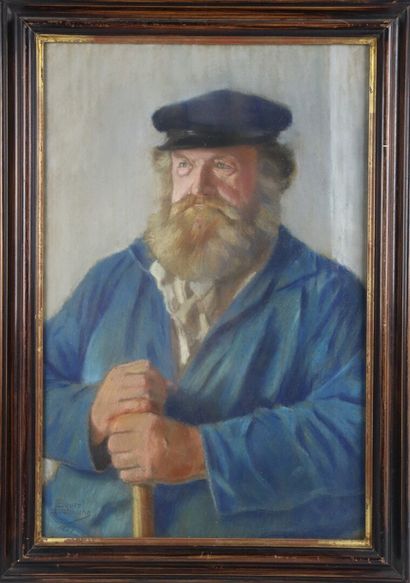 null Alfred LATOUCHE-BOUREL (1863-1956).

Portrait de marin. 

Pastel sur papier...