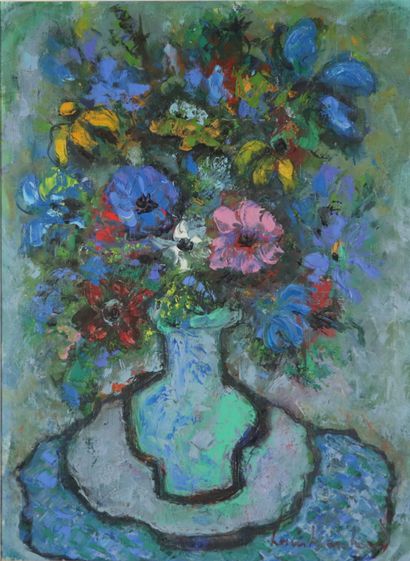null Louis MARCHAND DES RAUX (1902-2000).

Bouquet de fleurs.

Huile sur toile, signée...
