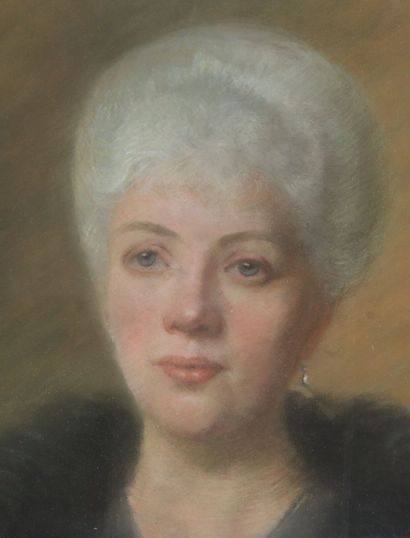 null École française du XIXème siècle.

Portrait de dame de qualité.

Pastel sur...