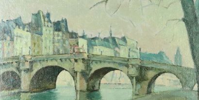 null PAILLETTE (actif au XXème siècle).

Le pont Neuf en hiver

Huile sur carton...