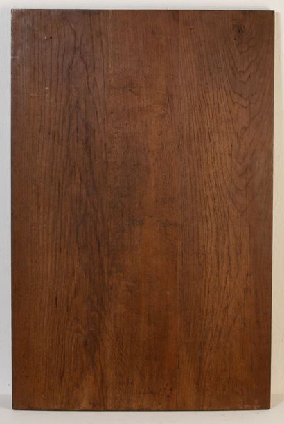 null Louis SARRAUD (Nevers 1946 -2020).

Panneau en bois sculpté figurant un panier...