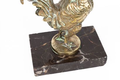 null THYREC (?).

Coq.

Sculpture en bronze sur un socle en marbre noir.

H_17,5...