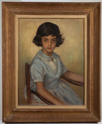 null Max MOREAU (1902 - 1992).

Portrait de la Princesse Amelia TARZI, enfant.

Huile...