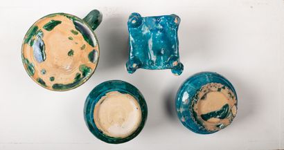 null IRAN or AFGHANISTAN.

Set of eleven ceramic pieces with turquoise and green...
