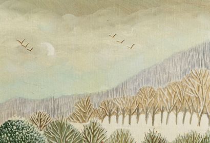 null André BOUQUET (1897 - 1987).

Paysage enneigé.

Huile sur toile, signée en bas...