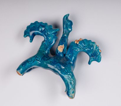 null IRAN or AFGHANISTAN.

Set of six turquoise-glazed ceramic horses and riders...