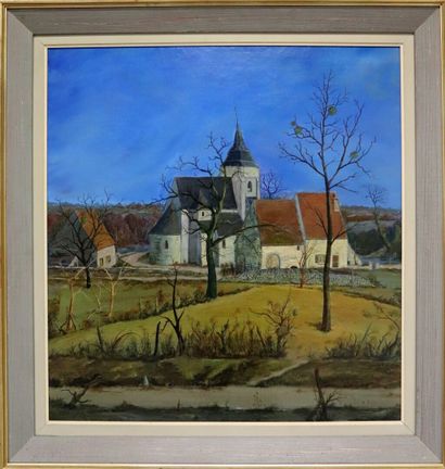 null Pierre DANCETTE (1928-2010).

Eglise en nivernais.

Huile sur panneau, signée...