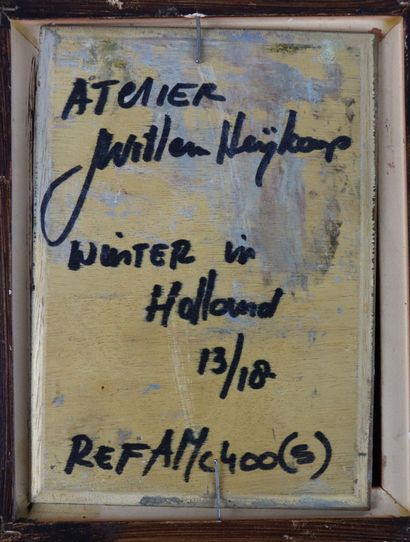 null Willem HEIJKOOP (1942).

Hiver en Hollande.

Huile sur panneau, signée en bas...