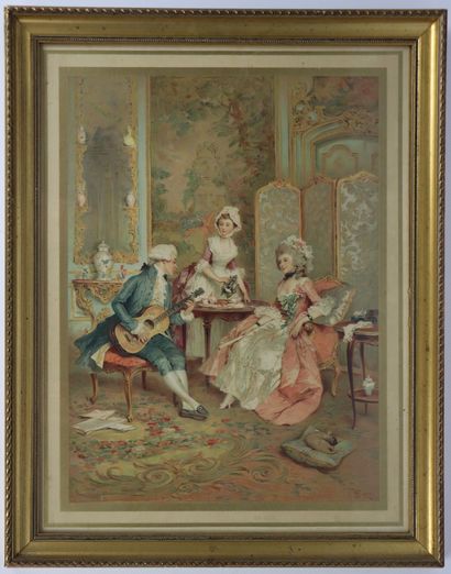 null L. ROSSI.

La leçon de musique.

Chromolithographie, signée en bas à droite.

H_38...