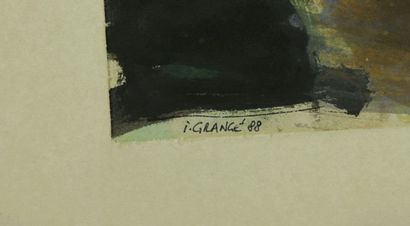 null Isabelle GRANGE (née en 1959).

L'olivier I.

Technique mixte sur papier.

Signé...