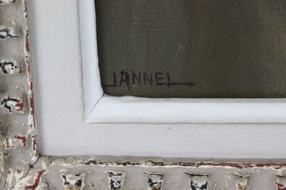  Jean JANNEL (1894 - ?). 
"Michette". 
Huile sur toile, signée en bas à gauche, titrée...