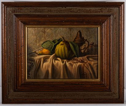 null Dragan MARTINOVIC (1957).

Nature morte aux courges.

Huile sur carton, signée...