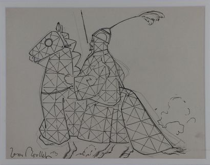 null Jean BOULLET (1921-1970).

Le cavalier.

Dessin à l'encre et crayon sur papier.

Signé...