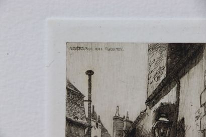 null Fernand CHALANDRE (1879-1924).

Sept estampes figurant des vues de Nevers:

-...