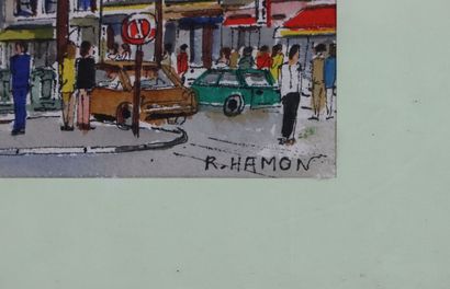 null Roland HAMON (1909-1987).

Place Clichy et Montmartre.

Deux aquarelles sur...