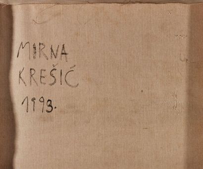  Mirna KRESIC (1958). 
Composition. 
Acrylique sur toile. 
Signée et datée 1993 au...