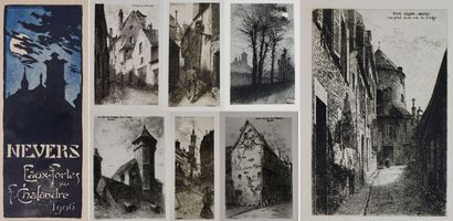 Fernand CHALANDRE (1879-1924). 
Sept estampes...