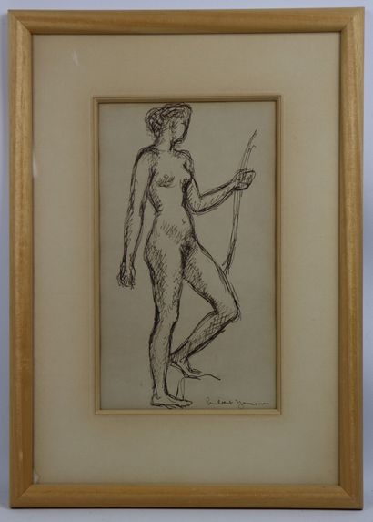 null Hubert YENCESSE (1900-1987).

Etude pour une sculpture conservée au musée des...