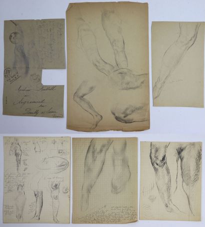 Morgan RUSSELL (1886-1953). 
Etudes de jambes....