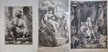  Important portfolio de grandes gravures, constitué au XIXème siècle : 
*Apollon...