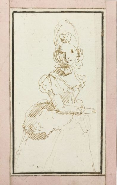 null Pietro Antonio NOVELLI III (1729-1804).

Ensemble de quatre croquis.

Plume...