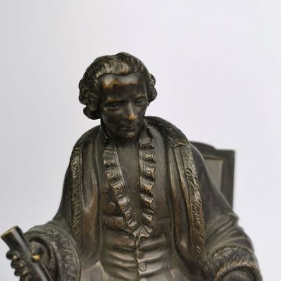 null Jean-Antoine HOUDON (1741-1828), d'après.

Voltaire et Rousseau.

Paire de sculptures...