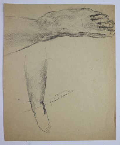 null Morgan RUSSELL (1886-1953).

Etudes de pieds.

Ensemble de cinq dessins au crayon...