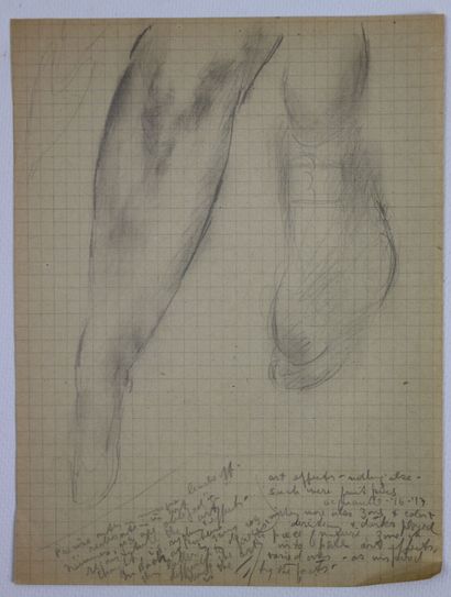 null Morgan RUSSELL (1886-1953).

Etudes de jambes.

Ensemble de six dessins au crayon...