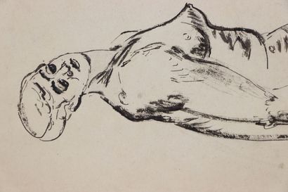 null Morgan RUSSELL (1886-1953).

Femme nue, de profil.

Encre et lavis d'encre sur...